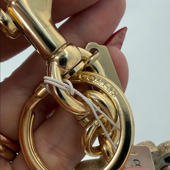 Coach Snowflake Bag Charm Rivet Stud Star Moon Keychain Gold Silver Holiday NWT - Picture 6 of 11